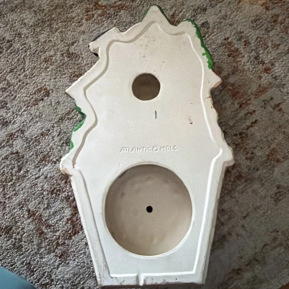Vintage Kurfis 1973 ATLANTIC MOLD Wall Clock. Two Boys And A Dog Clock.